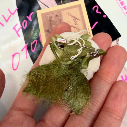 AngelicaLeaf Dyeing Rose Brooch, made in Japan, Limited Edition