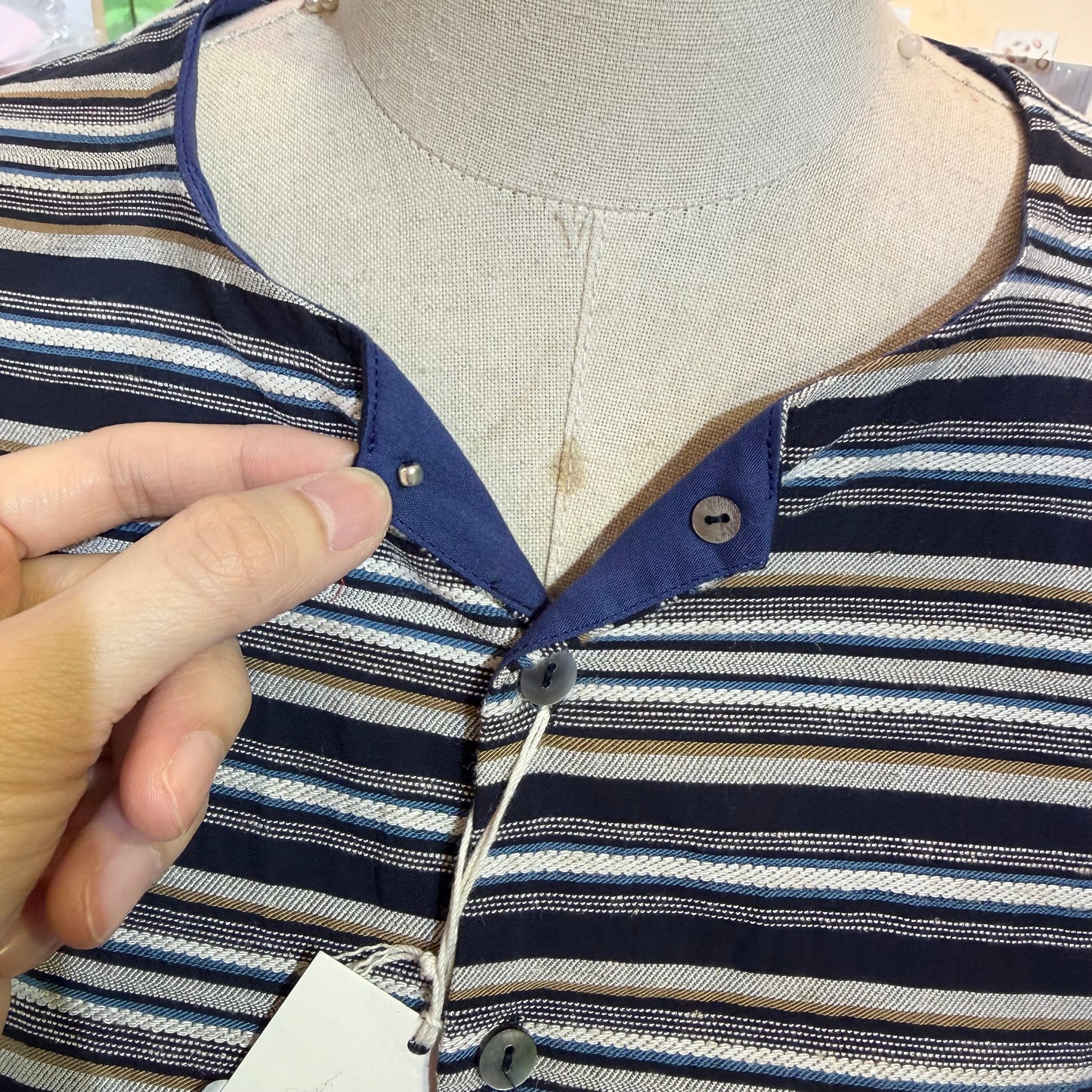 VM Striped Navy Shirt, made in Japan