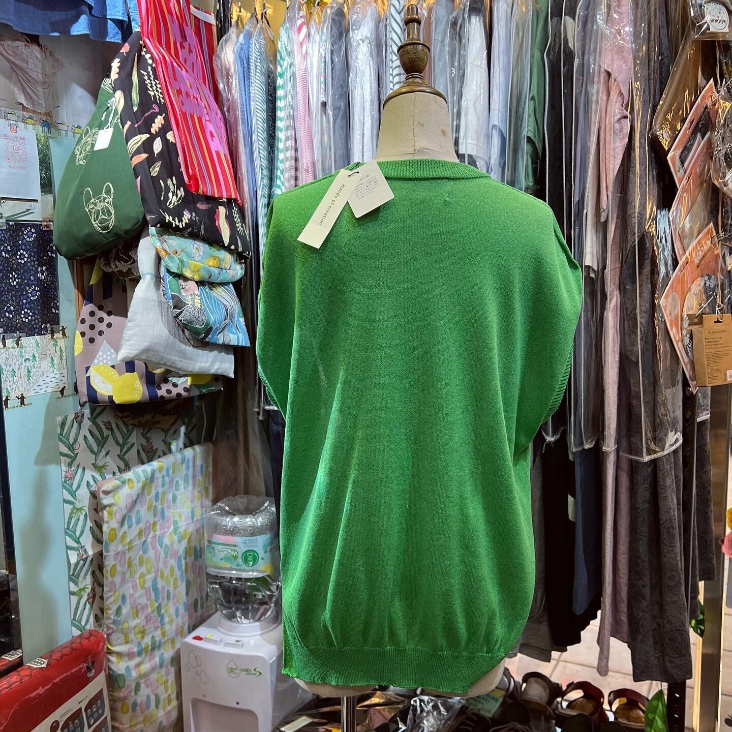 EXTRA20- Hands of Creation Green Vest Top, made in Japan
