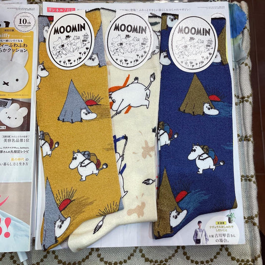 $99 only- Moomin Long Socks, 4 patterns, size 25-27cm, made in Japan