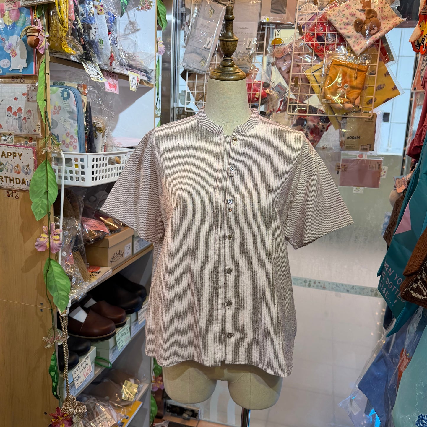 VM Wine Striped Shirt, made in Japan