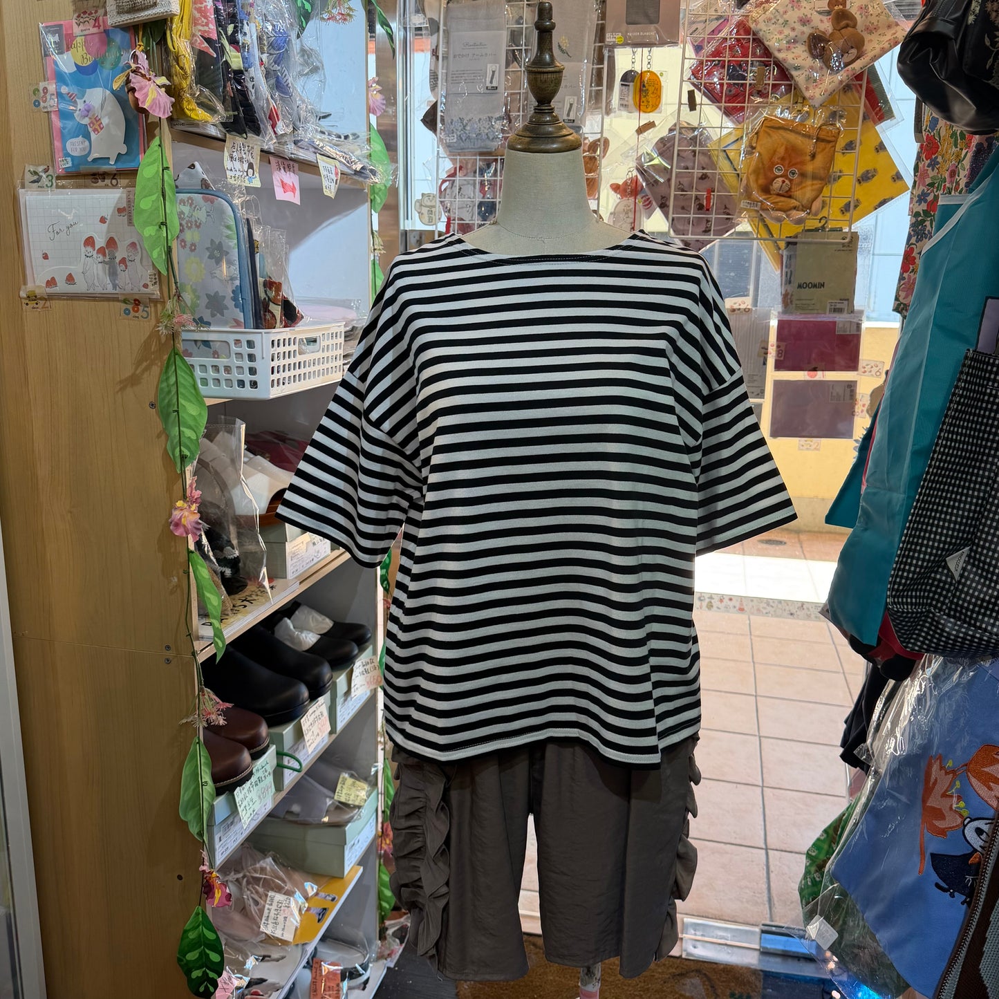 Ichi Black Striped T-shirt, made in Japan