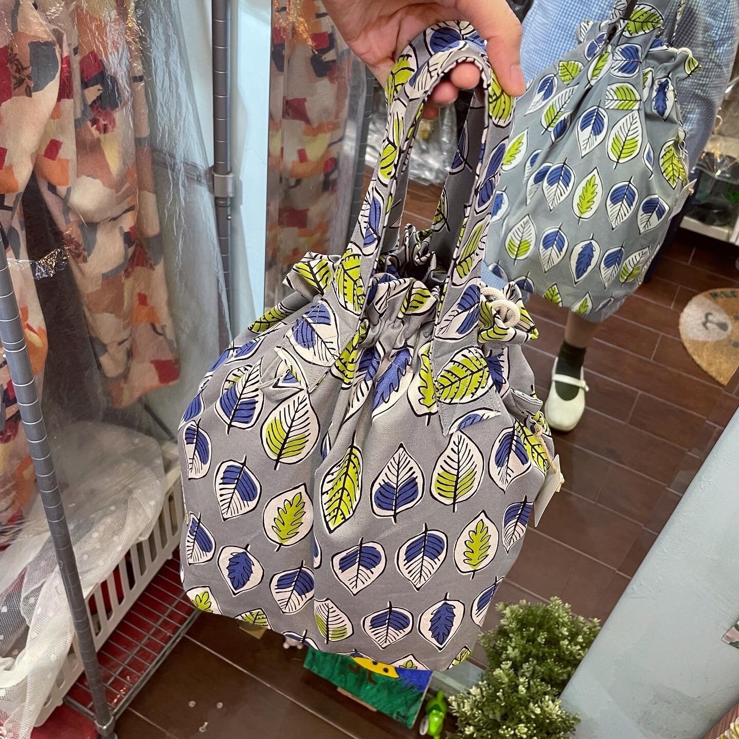Handmade Leaf 2Way Bag, fabric from Japan