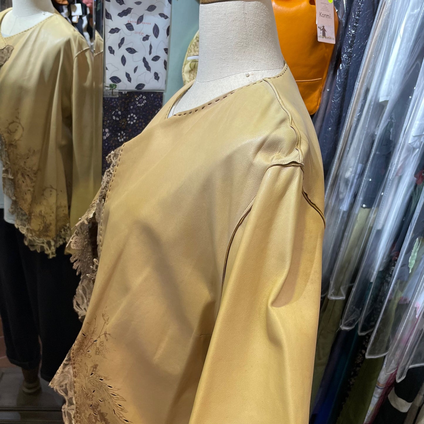 EXTRA20- Nigel Preston and Knight LambskinVintage Lace Jacket, made in Europe