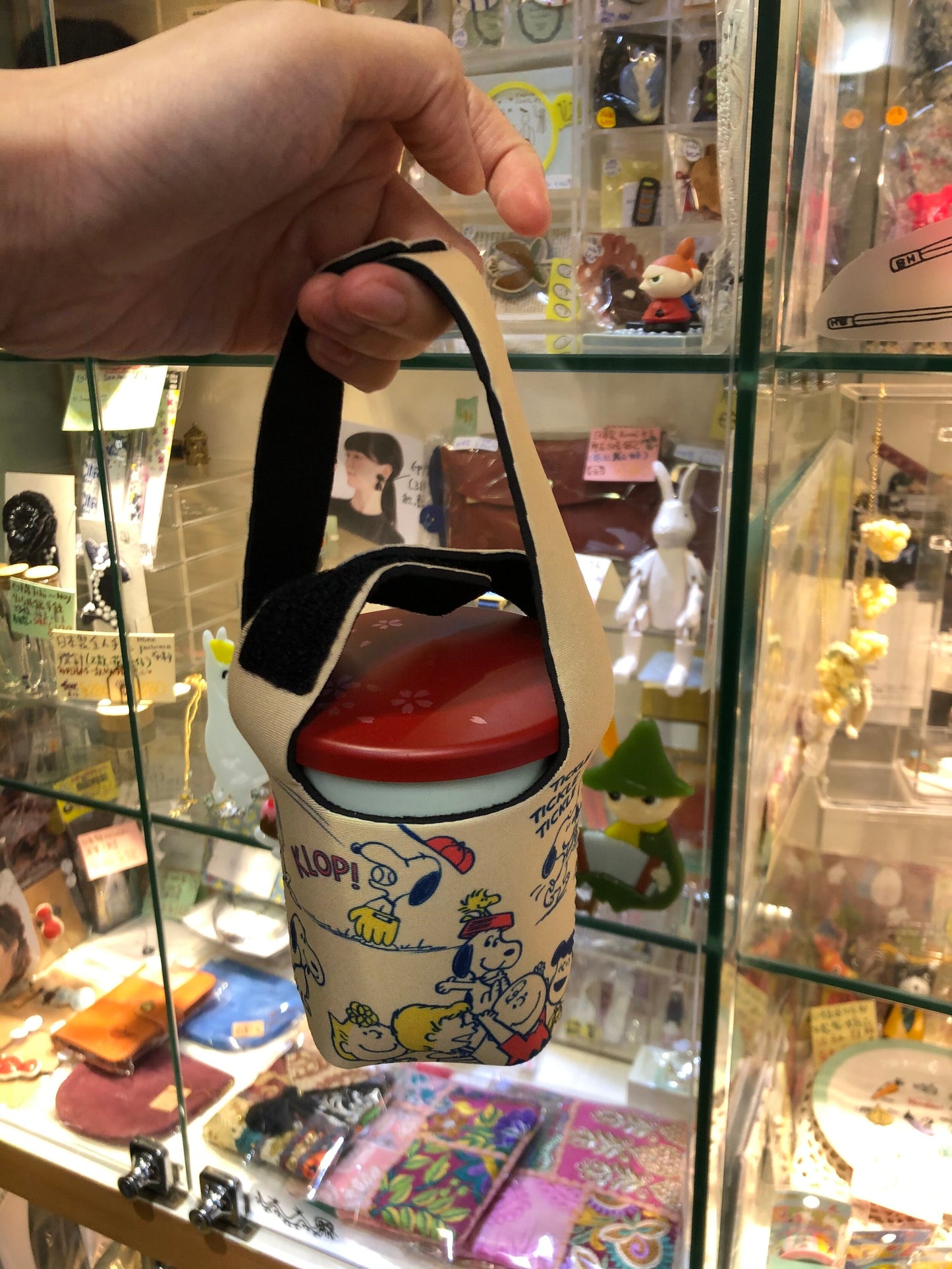 Sale- Peanuts mini bottle case, Pattern A