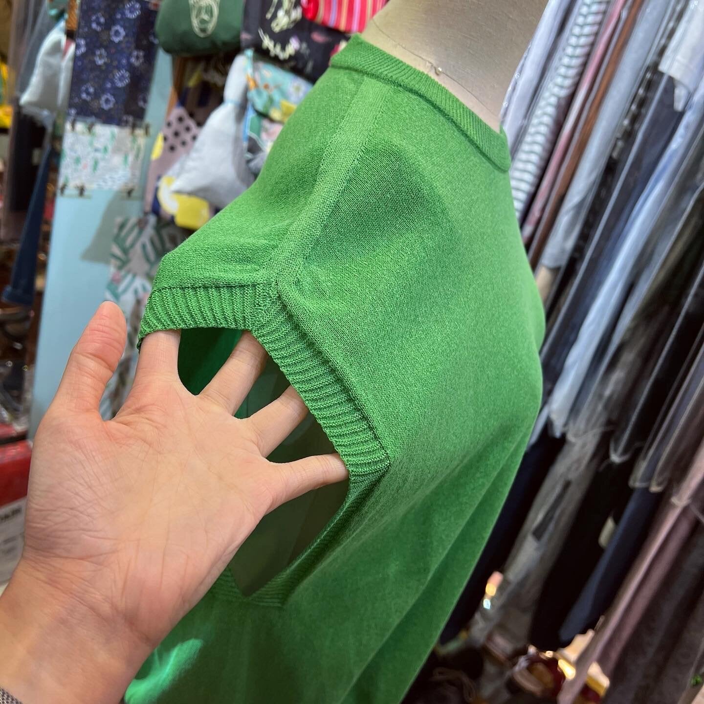 EXTRA20- Hands of Creation Green Vest Top, made in Japan