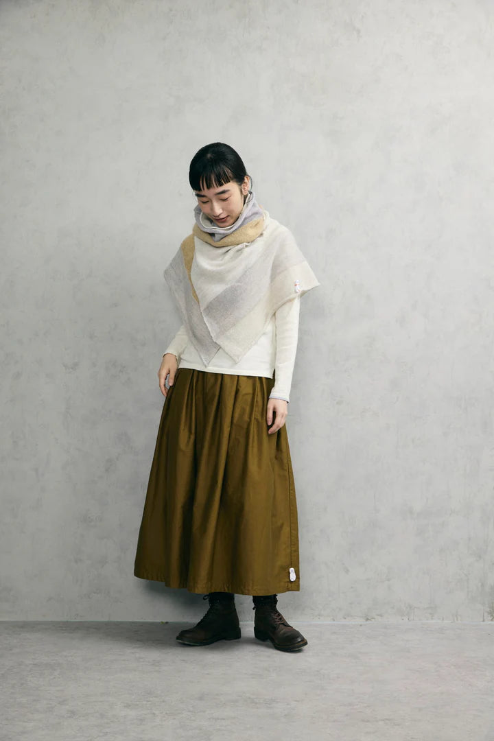 VM Beige Tuck Skirt, made in Japan