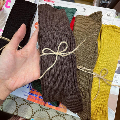 Ichi~ Loiter Long Linen Socks, 10 Colors, made in Japan