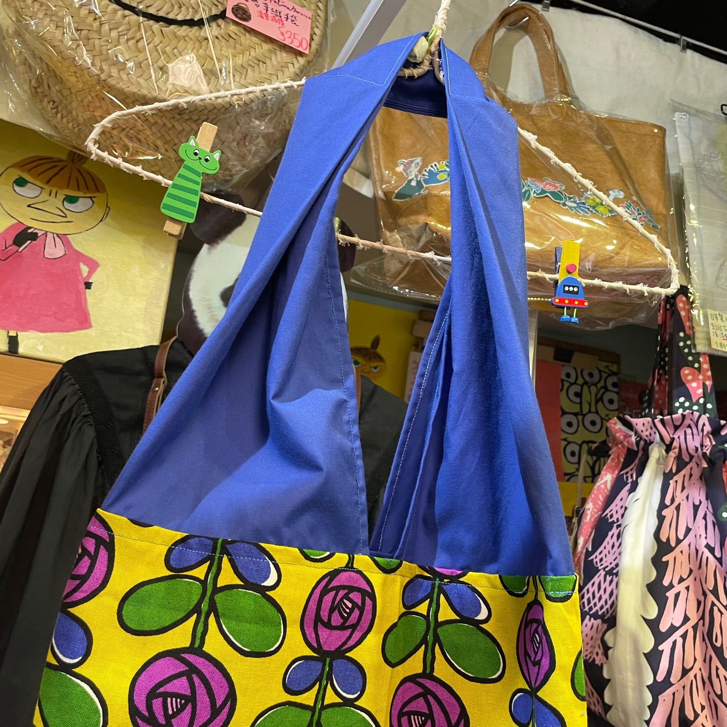 Handmade Floral Tote Bag, Fabric from Japan