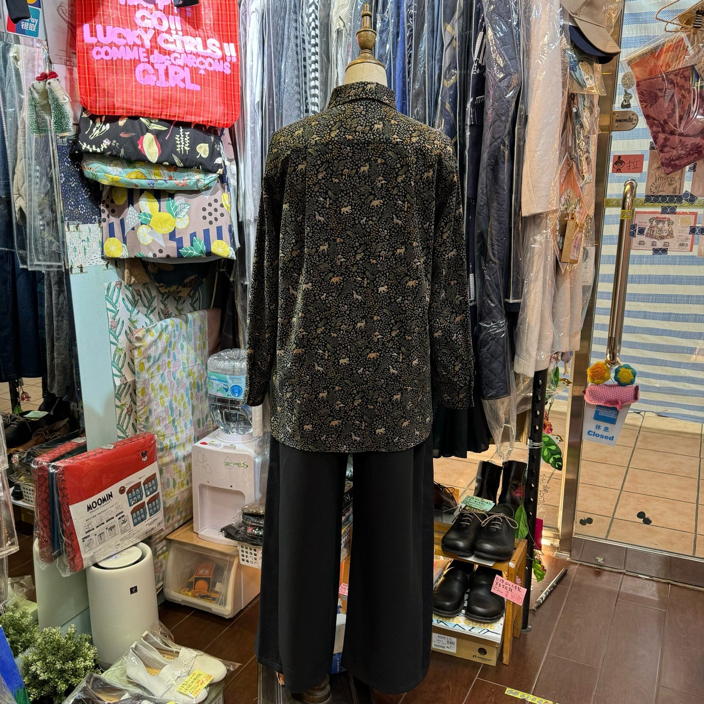 EXTRA20- Le Minor X Liberty London Black Shirt, made in Japan