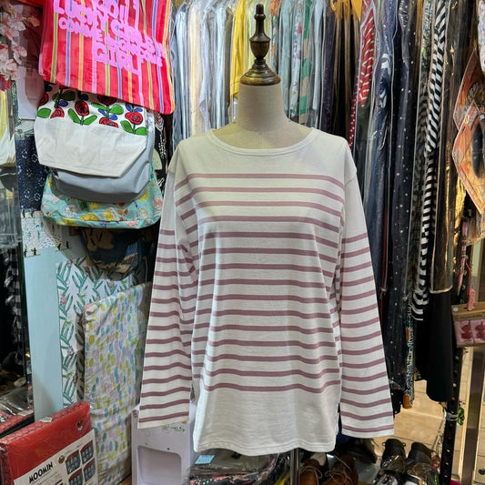 Yarra Pink Striped T-shirt, made in Japan