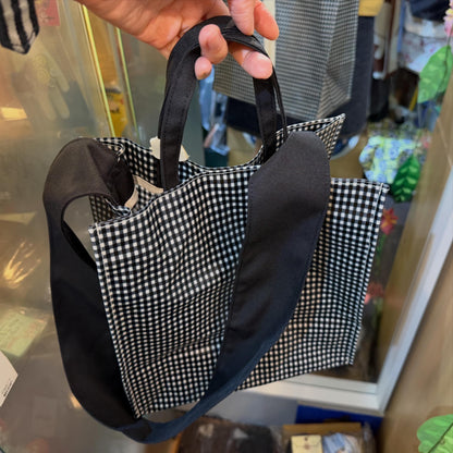 Anvocoeur Black Checked Oktogon PVC 2Way Bag, Waterproof, made in Japan