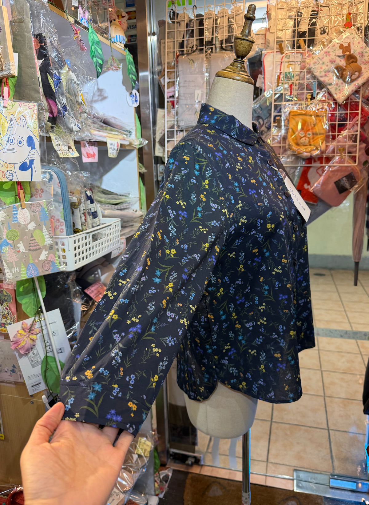Vent d ouest X Liberty London Navy Floral Shirt, made in Japan