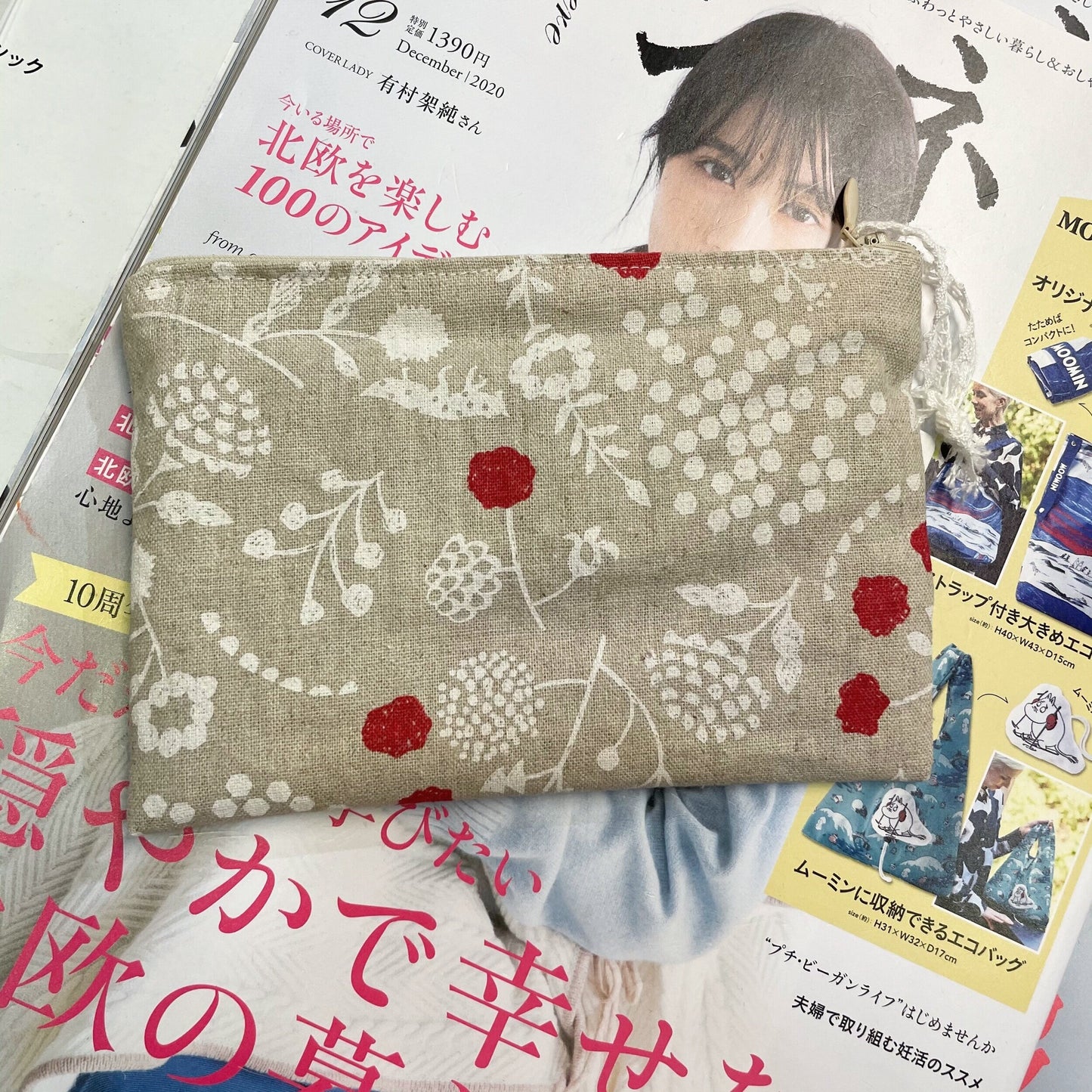 Handmade Small Pouch, fabric from Japan