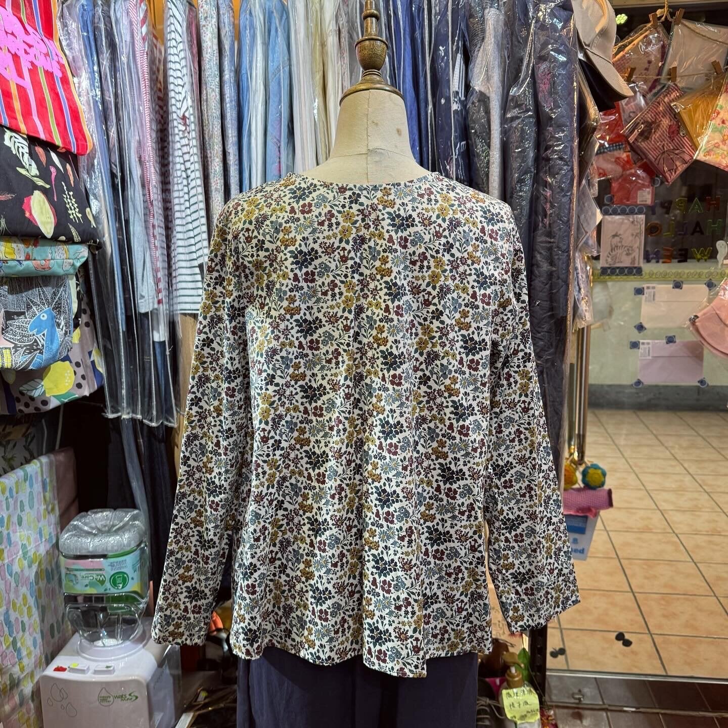 Sale- Le minor X Liberty London Floral V-neck Shirt, made in Japan
