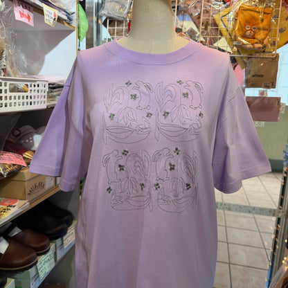 Sale- Haupia Rabbit EmbroideryT-shirt, 6 Colors, made in Japan