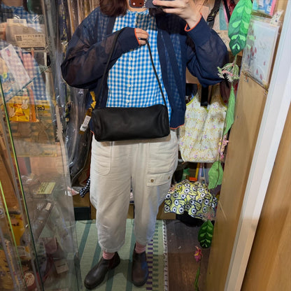 Ampersand Black Leather Bag, made in Japan