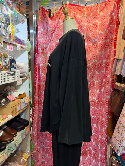 (G) Black Long T-shirt, made in Japan