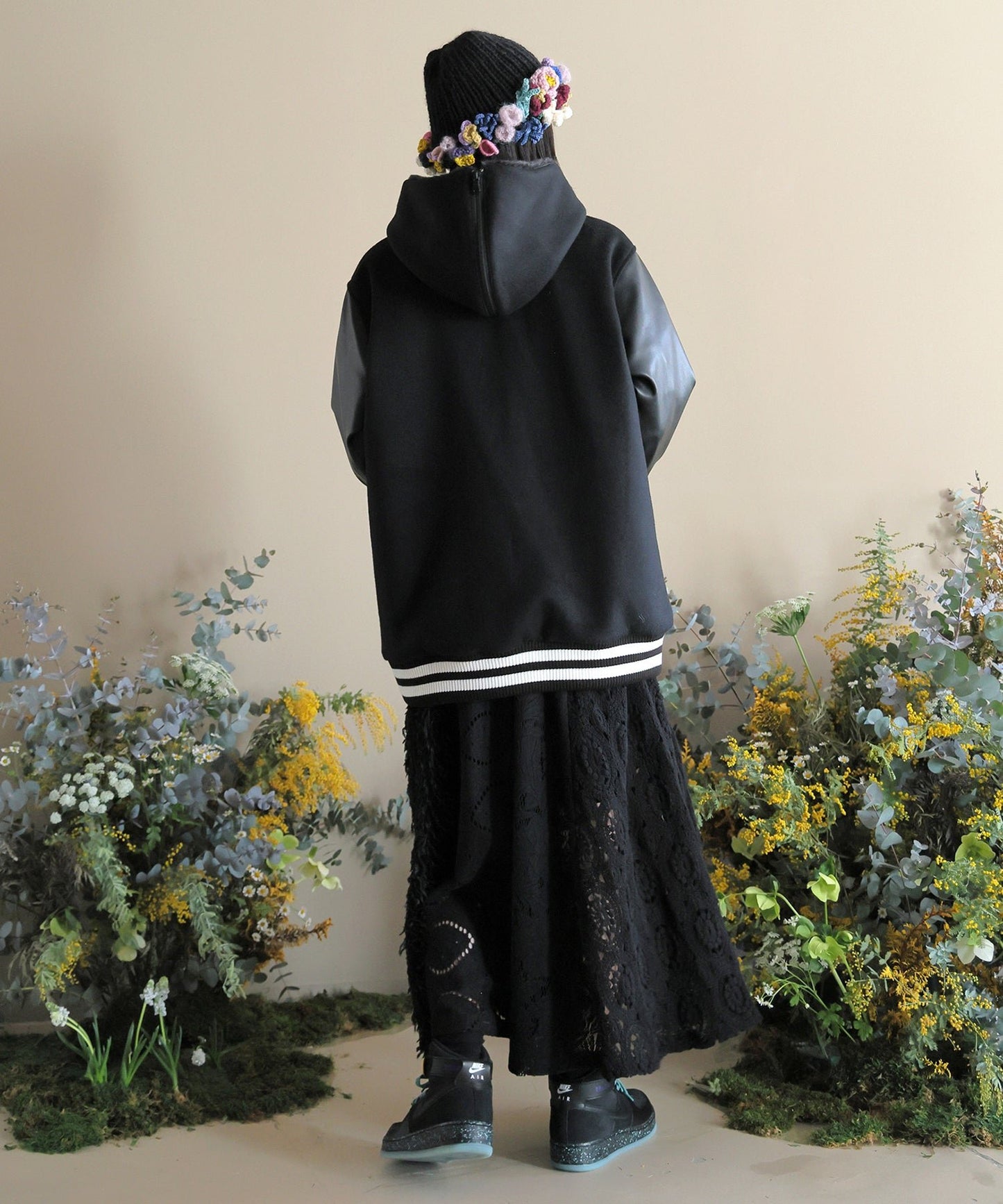 Sale- bedsidedrama 冬に咲く花 Flower Sailor Stadium Jacket, Size 2, made in Japan