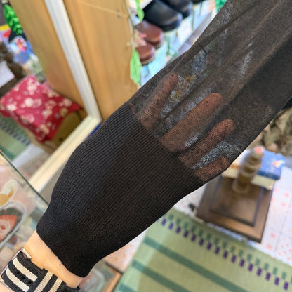 Ichi Black Sheer Cardigan