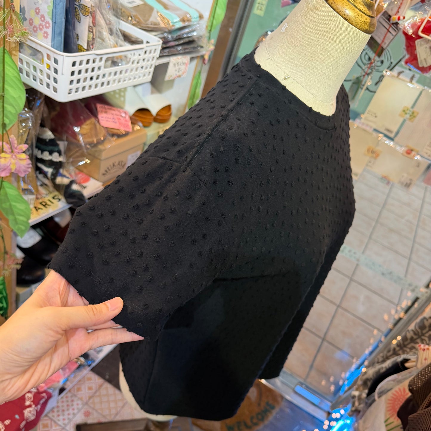 Latelier du Savon Black Polka T-shirt, made in Japan