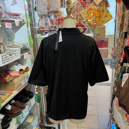 Mizuiro Ind Black Polo Shirt, made in Japan
