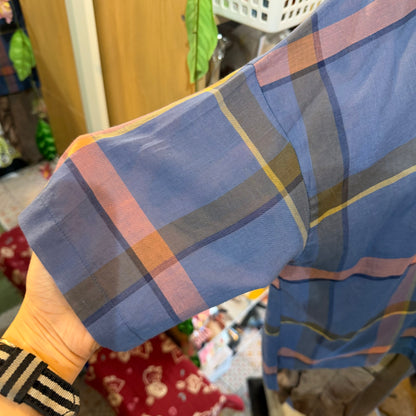 Days Checked Blouse, 2 Colors, made in Japan