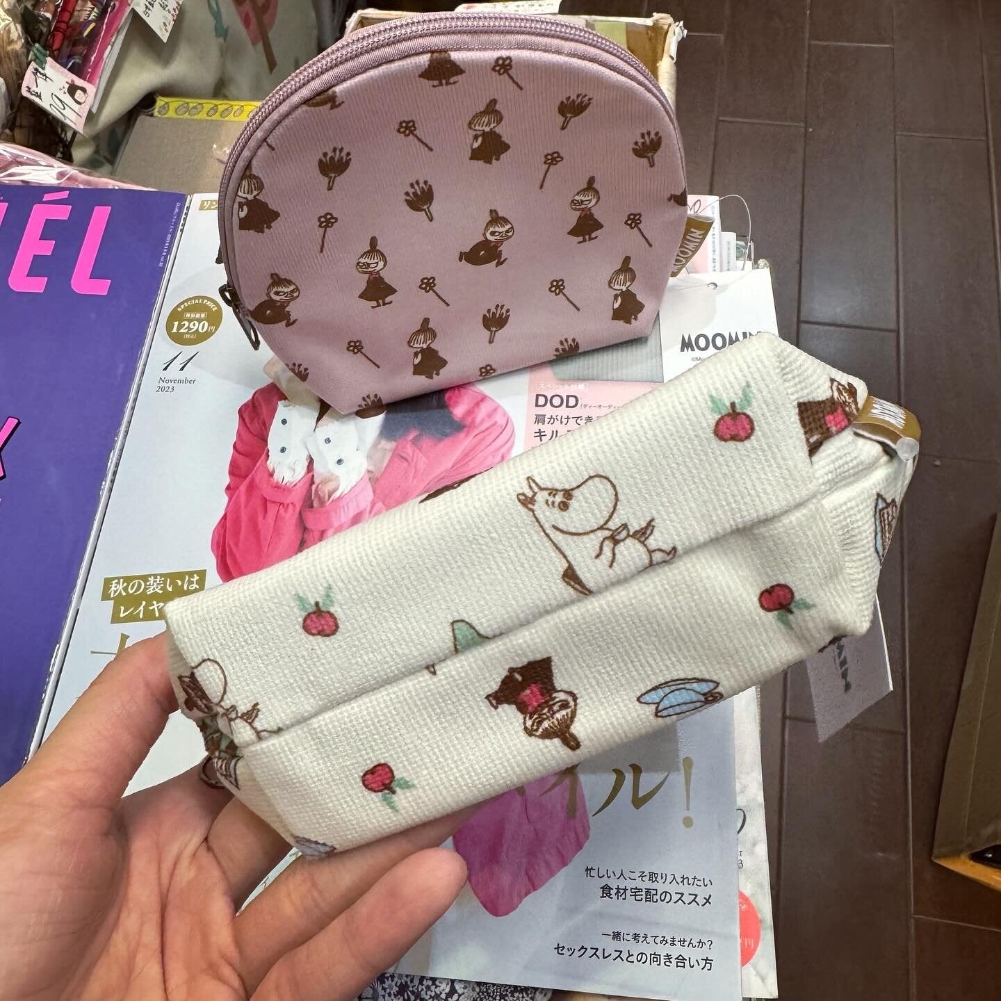 Little my and Moomin Pouches , 2 Colors