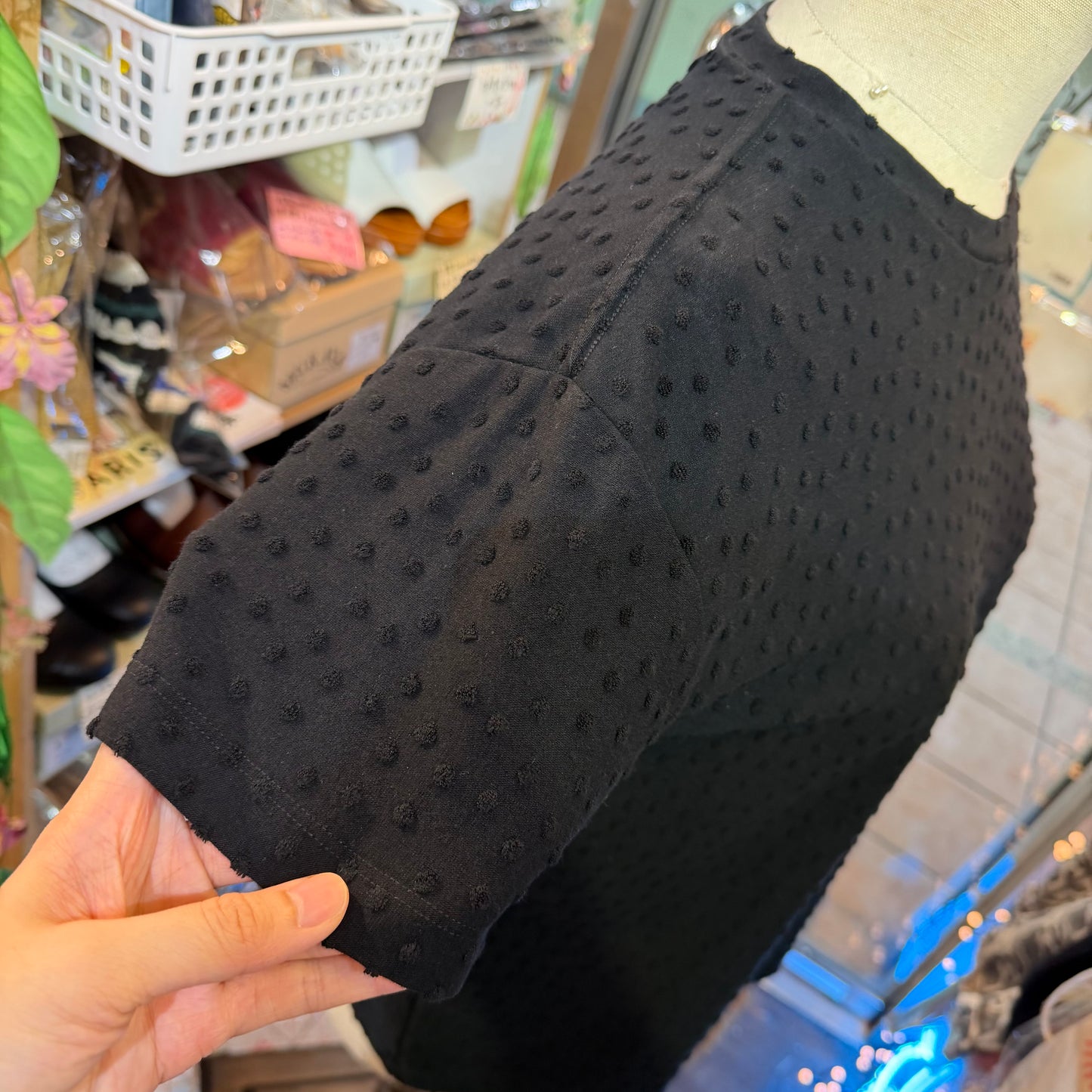 Latelier du Savon Black Polka T-shirt, made in Japan