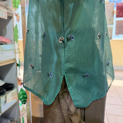 Doux bleu Embroidery Blouse, 2 Colors, made in India