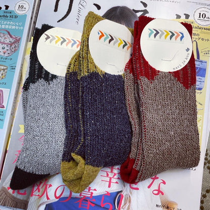 $99 only- Meri ja kuu Wool Socks, 3 Colors, made in Japan
