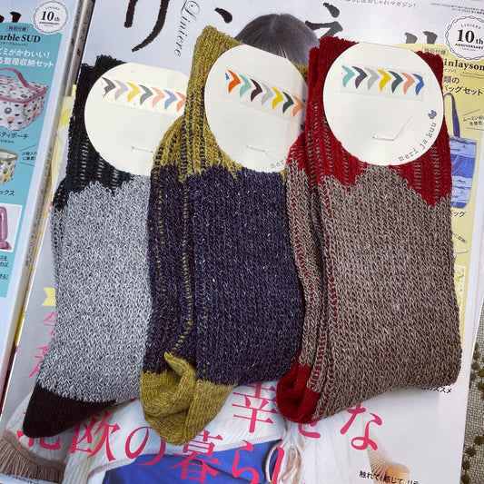 $99 only- Meri ja kuu Wool Socks, 3 Colors, made in Japan