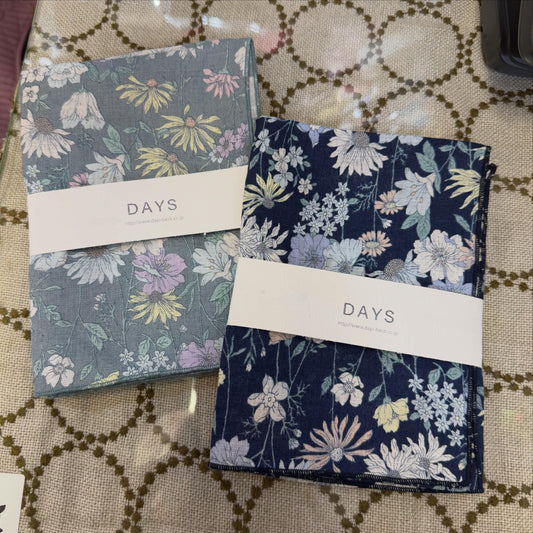 Days Floral Scarf, 2 Colors, made in Japan