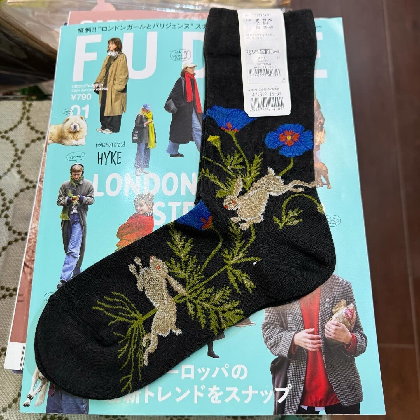ande Rabbit Socks, made in Japan