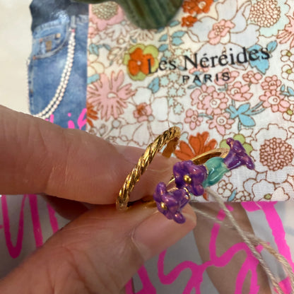 Les Néréides Paris Morning glory Ring, size 13, imported from the UK