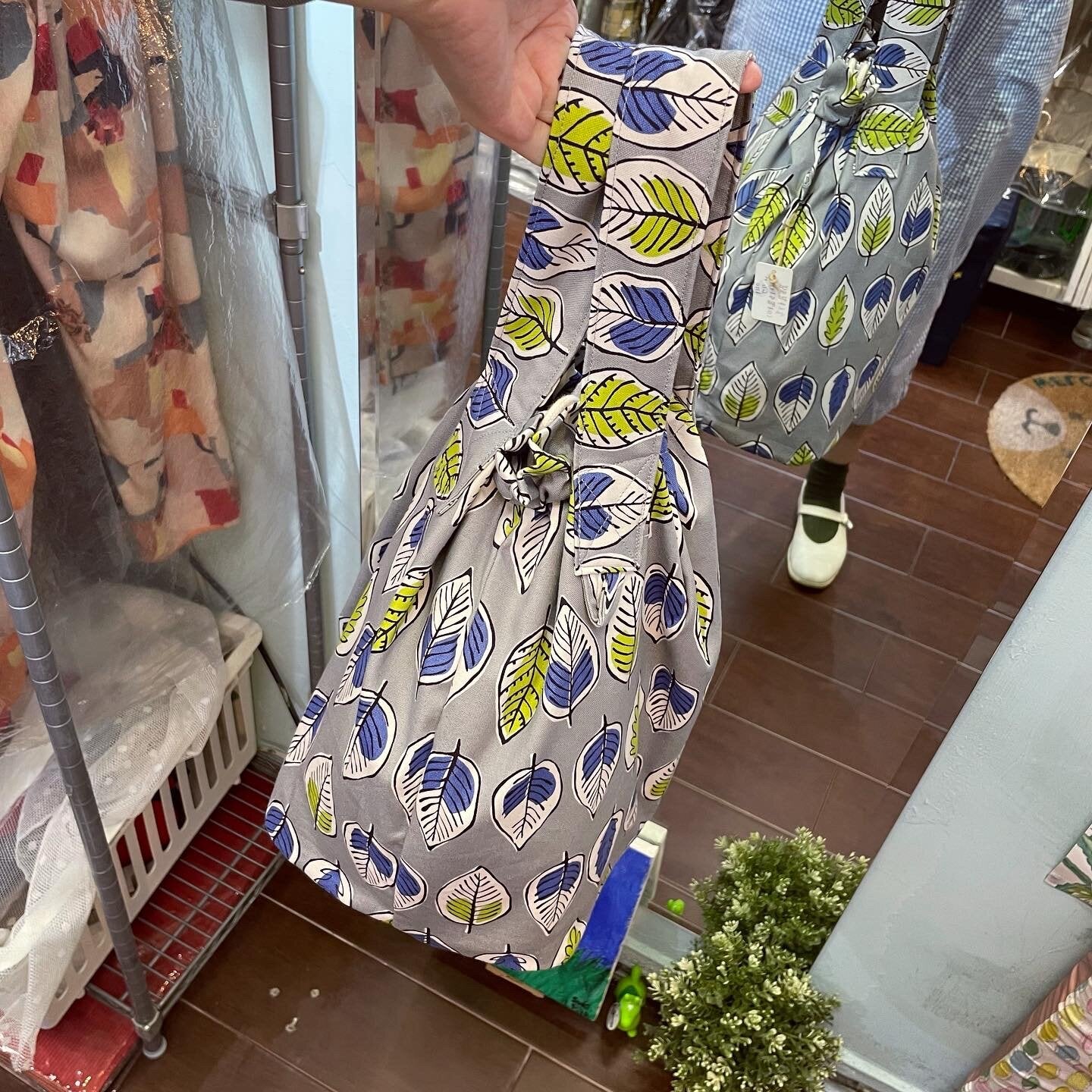 Handmade Leaf 2Way Bag, fabric from Japan