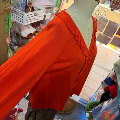 Tumugu Red Frill Cardigan