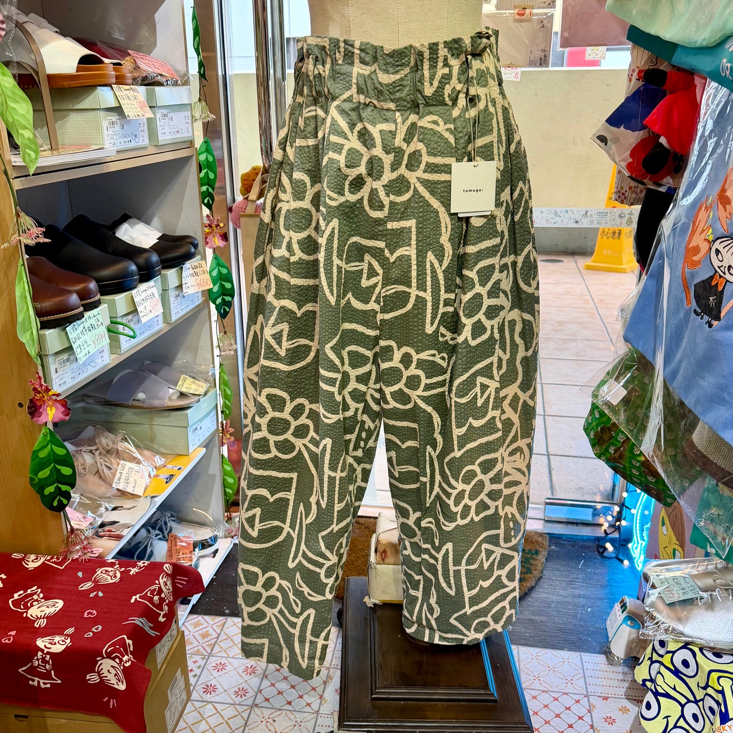 Tumugu Original Print Floral Cotton Pants, 2 Colors