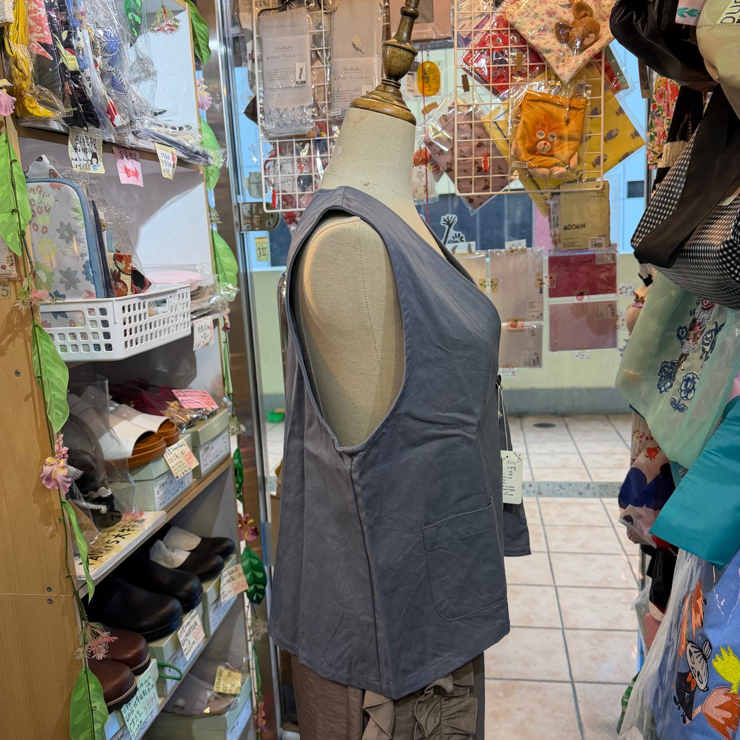 Ina Cotton-blend Vest Top, 2 Colors, made in Japan
