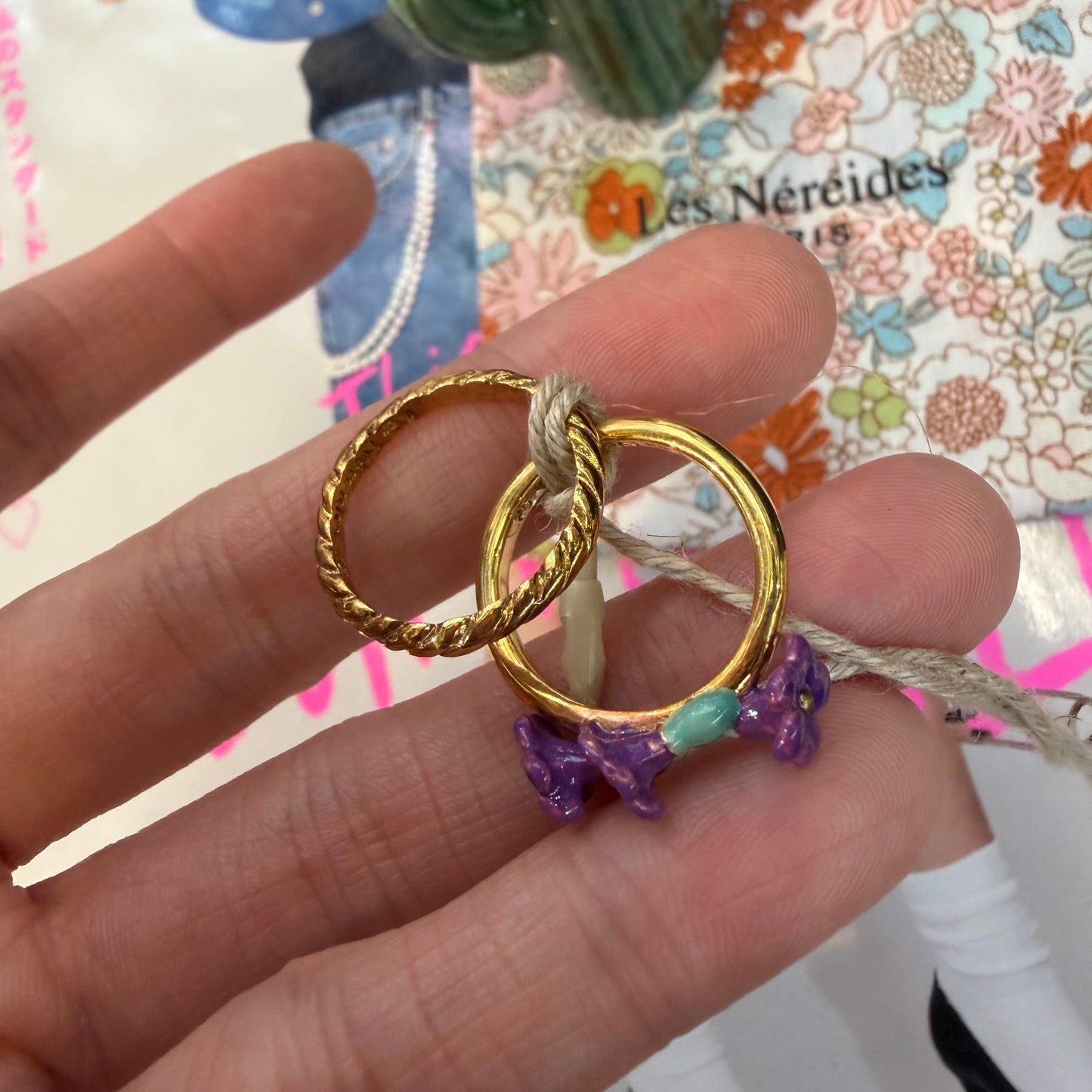 Les Néréides Paris Morning glory Ring, size 13, imported from the UK
