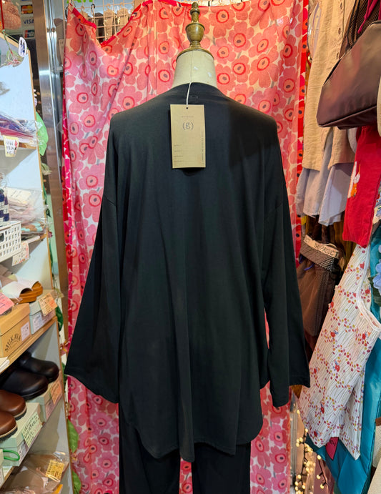 (G) Black Long T-shirt, made in Japan