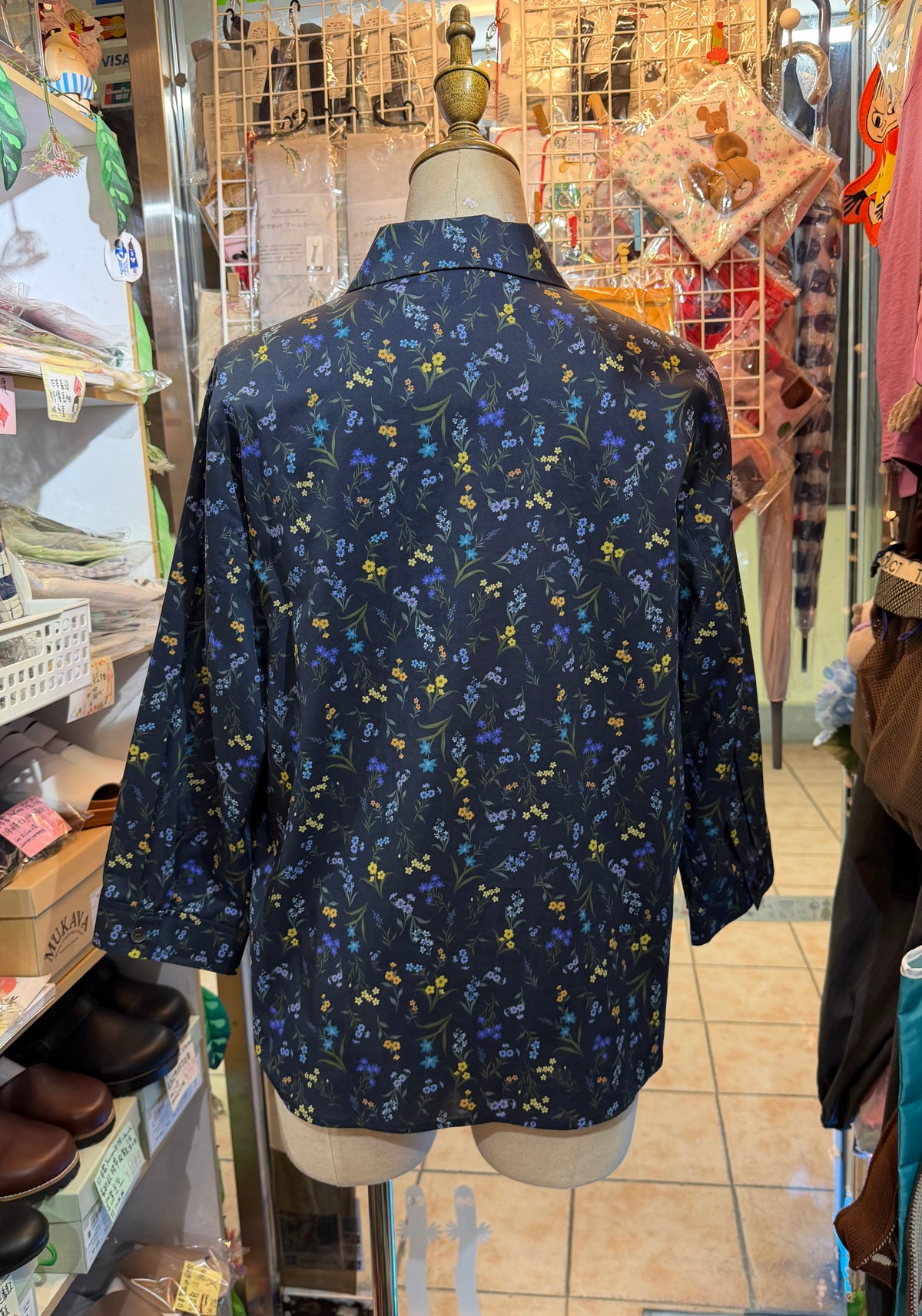 Vent d ouest X Liberty London Navy Floral Shirt, made in Japan