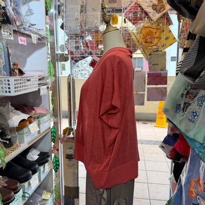 Ichi Red See-through Sheer Polo Shirt