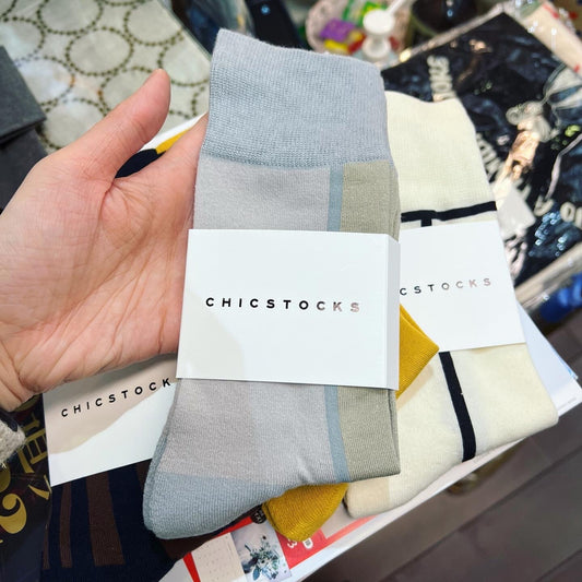 CHICSTOCKS Grey Socks, made in Japan