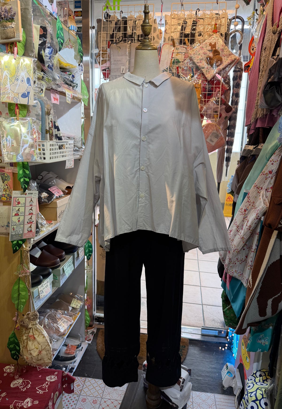 (g) Light Grey Shirt, made in Japan