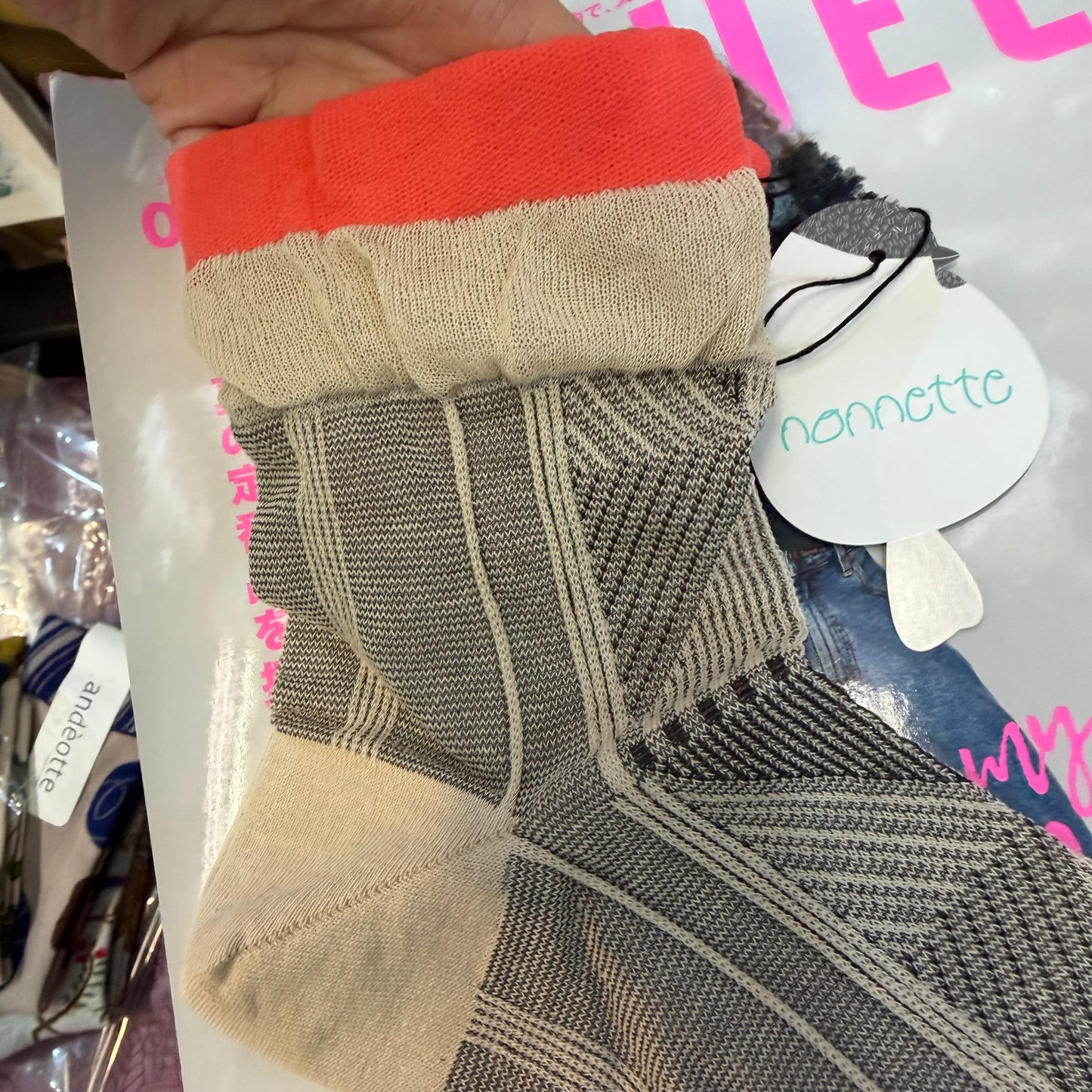 Sale- Nonnette Beige Socks, made in Japan