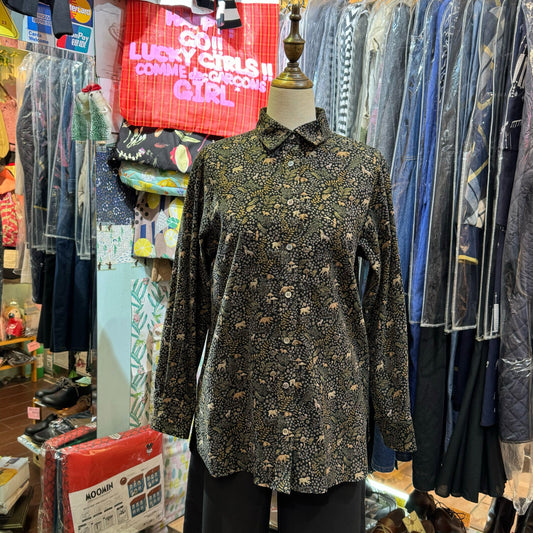 EXTRA20- Le Minor X Liberty London Black Shirt, made in Japan