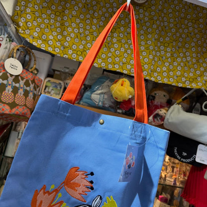 Little My Blue Embroidered Tote Bag