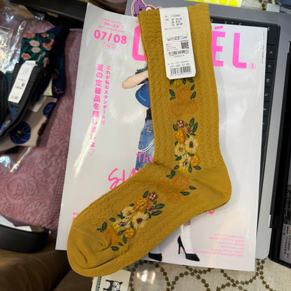 Ande Floral Socks, 2 Colors, made in Japan