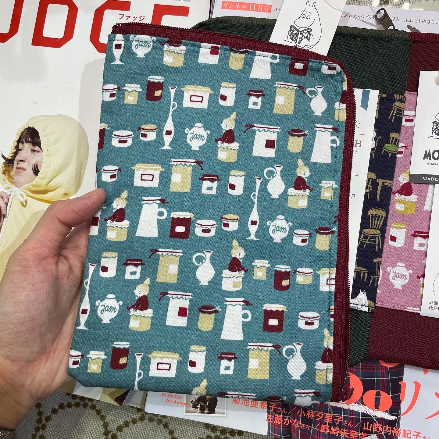 Sale- Moomin Mask Case Pouch, 3 Colors, made in Japan